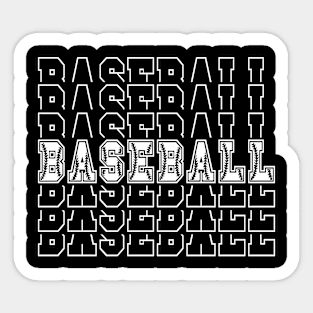 Baseball Typography Sticker